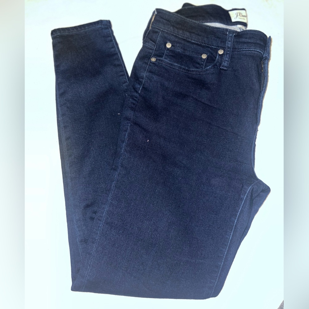 J Crew Women's Tall Skinny Leg Jeans | Dark Denim | - Picture 4 of 11